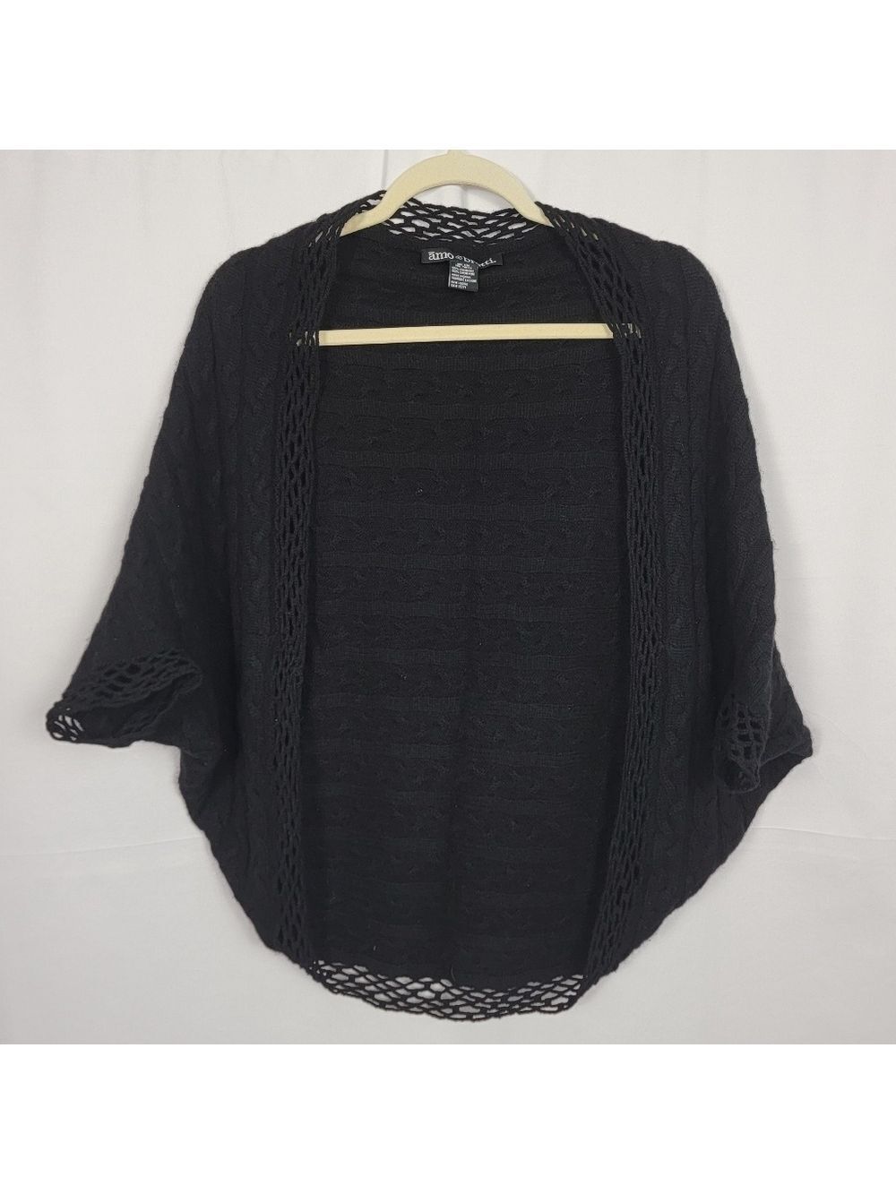 Cashmere Black Shrug Sweater #1497 - Picture 2 of 11